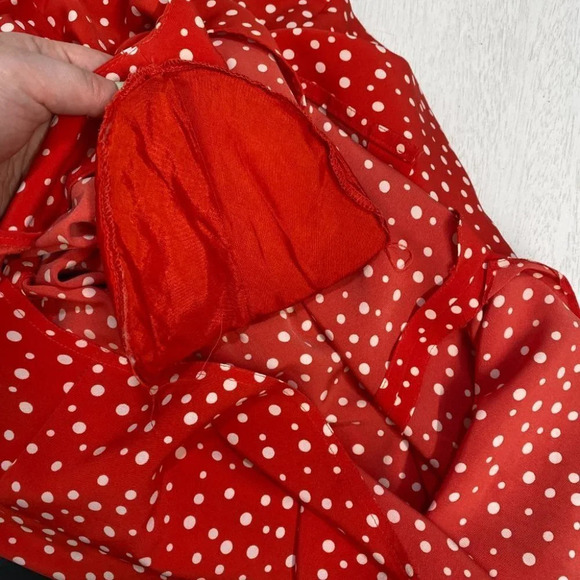 Vintage Dress Allison Smith Red Dot Button Back Sheath - Picture 7 of 9